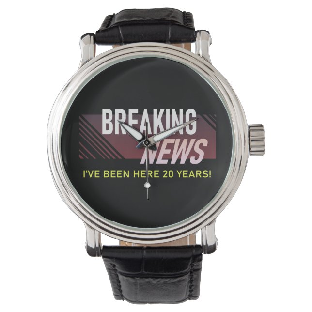 20 års arbetsårsdag Tjugonde anställd Armbandsur (Framsida)