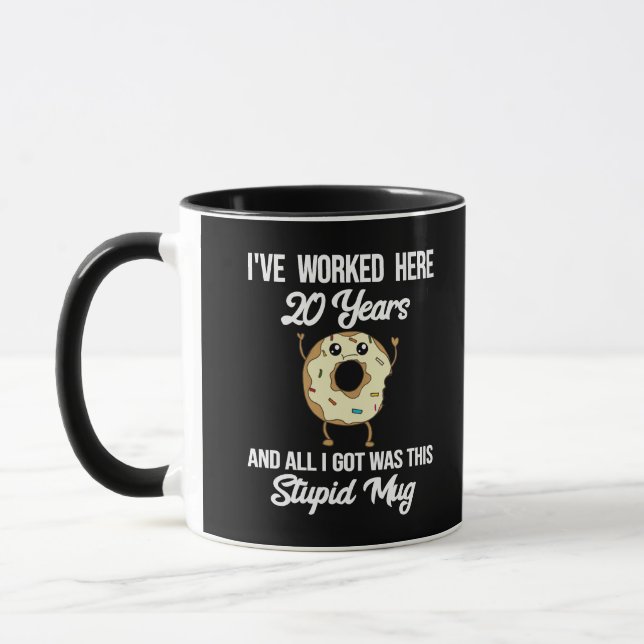 20 års arbetsjubileum uppskattning mugg (Vänster)