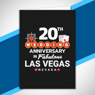 20-års bröllopsjubileum Parresa till Las Vegas Kort