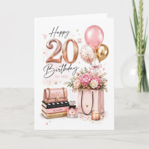 20-års födelsedag elegant kort