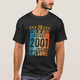 20 års Manar Kvinnor på Vintagen Born 20 augusti T Shirt