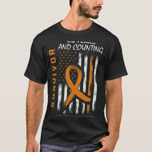 20 års Orange mot leukemi Cancer Survivor Gifts T Shirt
