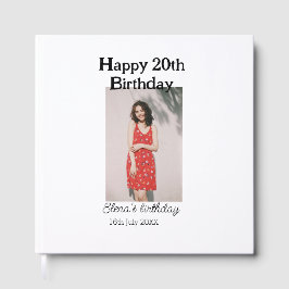 20-årsdag för 20-årsfoto, modernt, enkelt minimum gästböcker