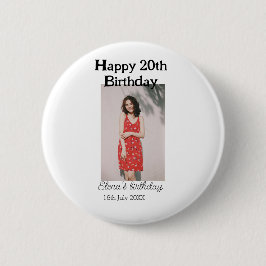 20-årsdag för 20-årsfoto, modernt, enkelt minimum knapp