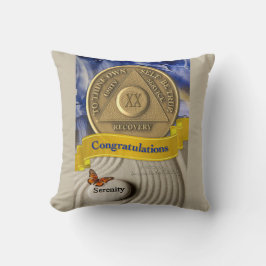 20-årsdag för ANPASSAT NAMN - årsdag Kudde