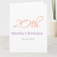 20-årsdag grön lila namn enkel trendig mode