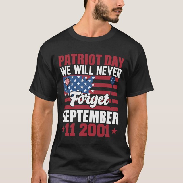 20-årsdagen 9-11 Glöm aldrig 2001 T-shirt (Framsida)