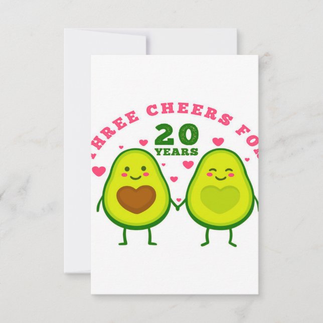 20-årsdagen för bröllop| make gift OSA ca Kort (Framsida)