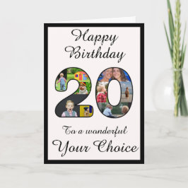 20-årsfirande Grattis på 20-årsdagen Text och foto Kort