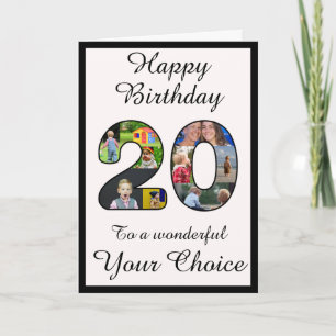 20-årsfirande Grattis på 20-årsdagen Text och foto Kort