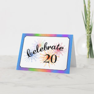 20-årsfirande kort