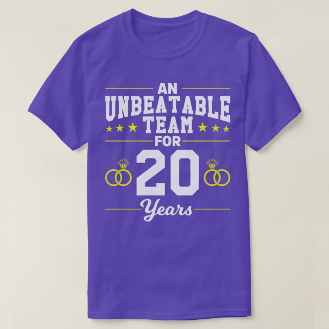 20-årsjubiléet Bröllop 20 år T Shirt (Design framsida)