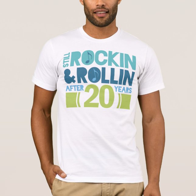 20-årsjubiléet Bröllop Gift T Shirt (Framsida)