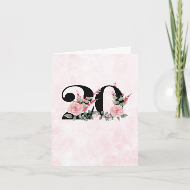 20-årsjubiléskort - Blommigtens arbete 20 Kort (Framsida)