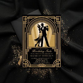 20-årsjubileum av art Deco Gatsby Förbud mot födel Inbjudningar