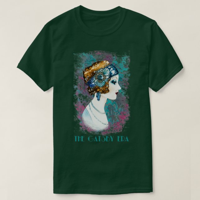 20-årsjubileum Flapper Girl T Shirt (Design framsida)