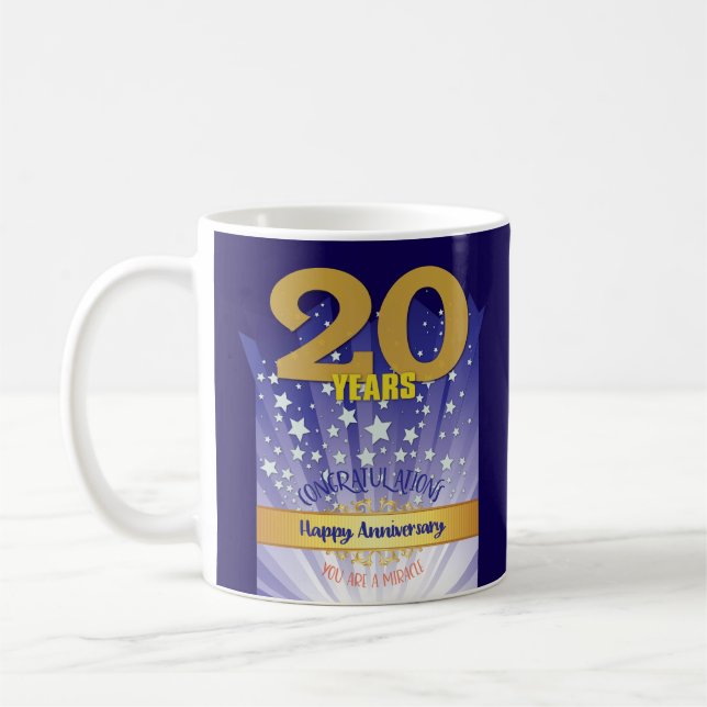 20-årsjubileum för anpassad återhämtning, fet nume kaffemugg (Vänster)