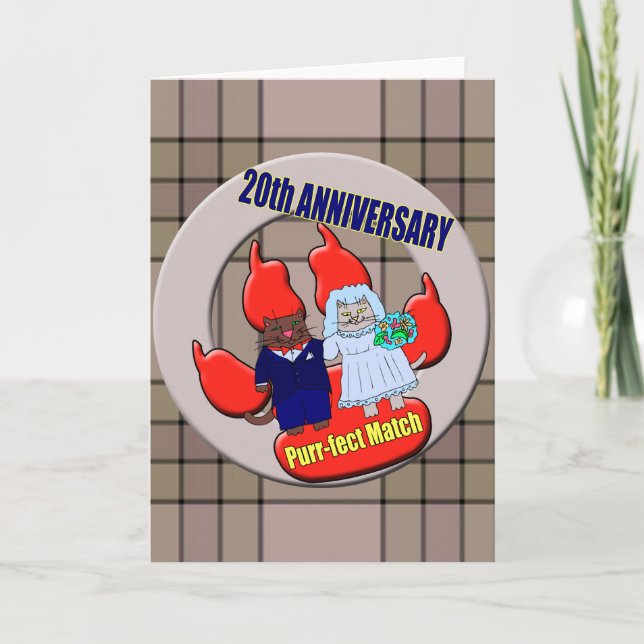 20-årsjubileum för bröllop kort (Framsida)