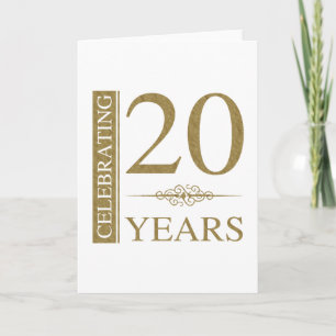 20-årsjubileum för bröllop kort