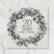 20-årsjubileum för bröllop vintage-antik stilren