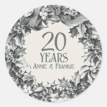 20-årsjubileum för bröllop vintage-antik stilren