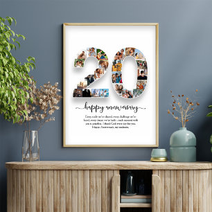 20-årsjubileum för fotokollageaffisch poster