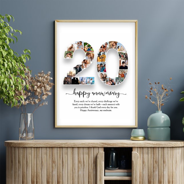 20-årsjubileum för fotokollageaffisch poster (Skapare uppladdad)