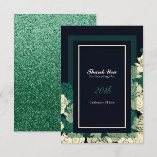 20-årsjubileum framträdde grönt ro tackkort kort