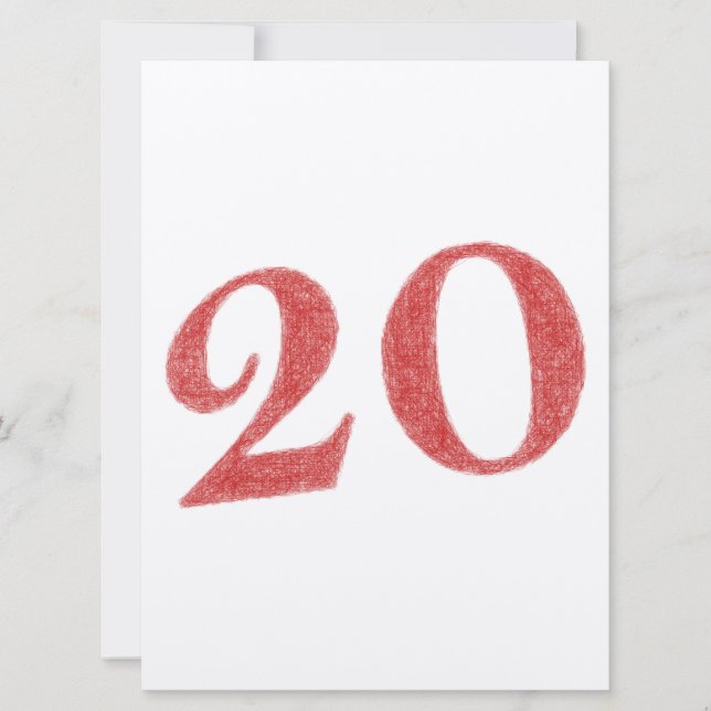 20-årsjubileum kort (Framsida)
