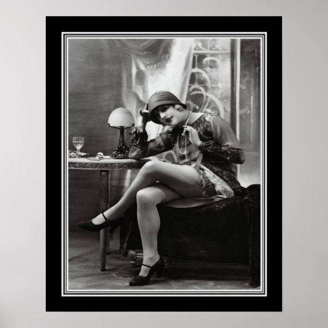 20-årsjubileum Vintage B&W Skriv ut 16 x 20 Poster (Framsidan)