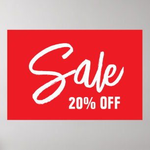 20 % av försäljningsskylten, Poster till stor förs