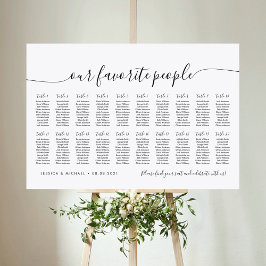 20 Bord Elegant Våra Favoritpersoner Bordskarta Poster