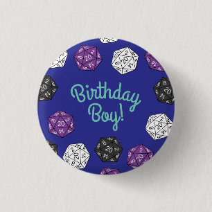 20 DDND-spel med sidokörning Barns födelsedag Part Knapp