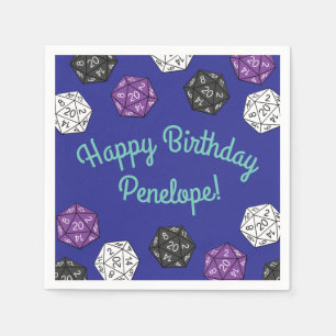 20 DDND-spel med sidokörning Barns födelsedag Part Pappersservett