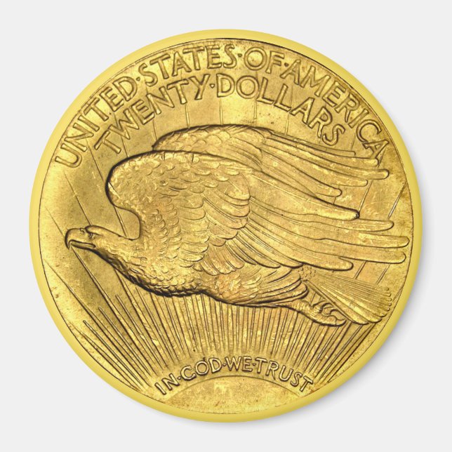 20 dollar i US Eagle Guld Biet Magnet (Framsidan)