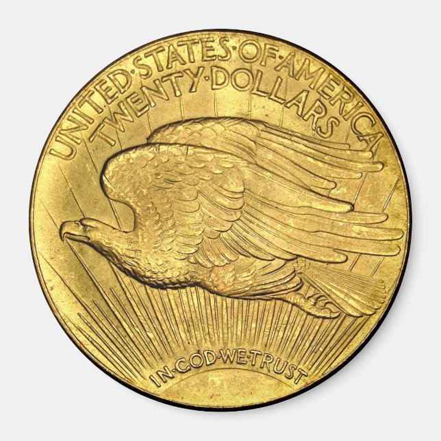 20 Dollar US Eagle Guldstycke Magnet (Framsidan)