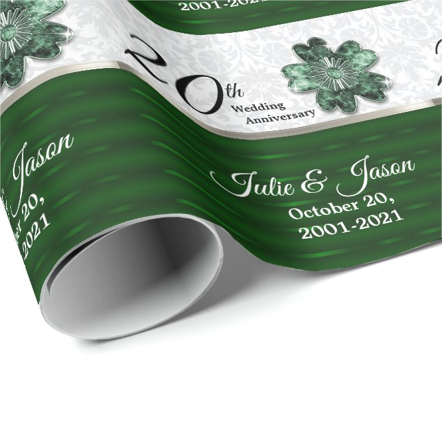 20:e annonsdagen för Emerald Grönt | DIY Text Presentpapper (Rullad Hörn)