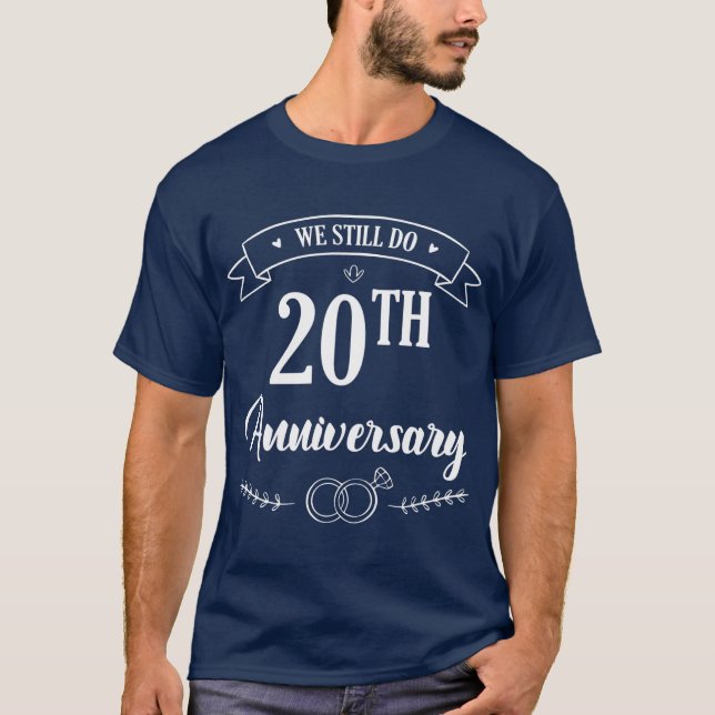 20:e årsdagen av Bröllop-årsdagen Gift Celebrate T Shirt (Framsida)