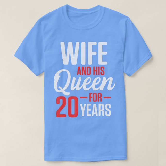 20:e årsdagen av Bröllop-årsdagen Gift Queen Husba T Shirt (Design framsida)