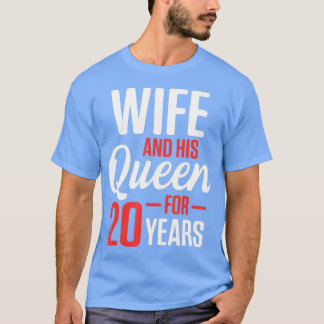 20:e årsdagen av Bröllop-årsdagen Gift Queen Husba T Shirt