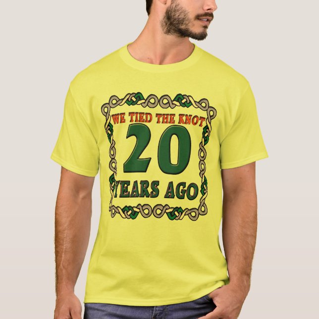 20:e årsdagen av Bröllop T-shirt (Framsida)