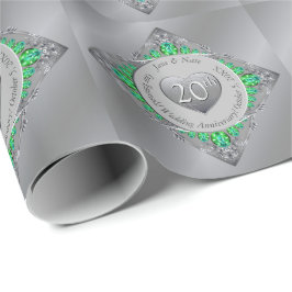 20:e årsdagen av Emerald Bröllop-årsdagen för Papp Presentpapper