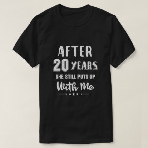 20:e årsdagen för Bröllop-årsdagen för Make-gåvan T Shirt