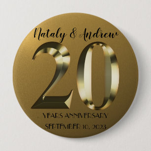 20:e Bröllop-årsdagen för metallgolden Knapp