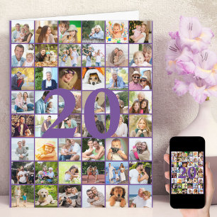 20:e eller valfri 48-årsålder Fotopaket Big Birthd Kort