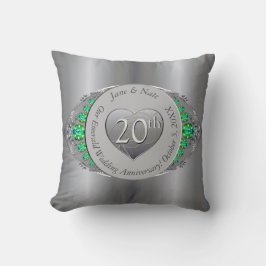 20:e Emerald & Platinum Bröllop-årsdagen Kudde