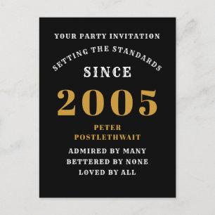 20:e födelsedag 2005 Svarta Guld Vykort