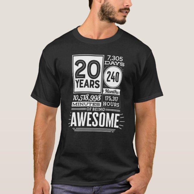 20:e födelsedag 20 år av Fantastisk 7300 dagar T Shirt (Framsida)