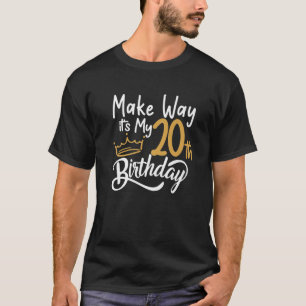 20:e födelsedag drottningkvinnor föder min 20:e bi t shirt