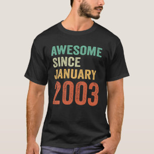 20:e födelsedag Fantastisk sedan januari 2003 Kvin T Shirt